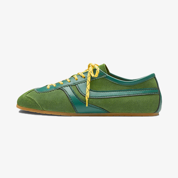 Vibrant Green Suede Sneakers