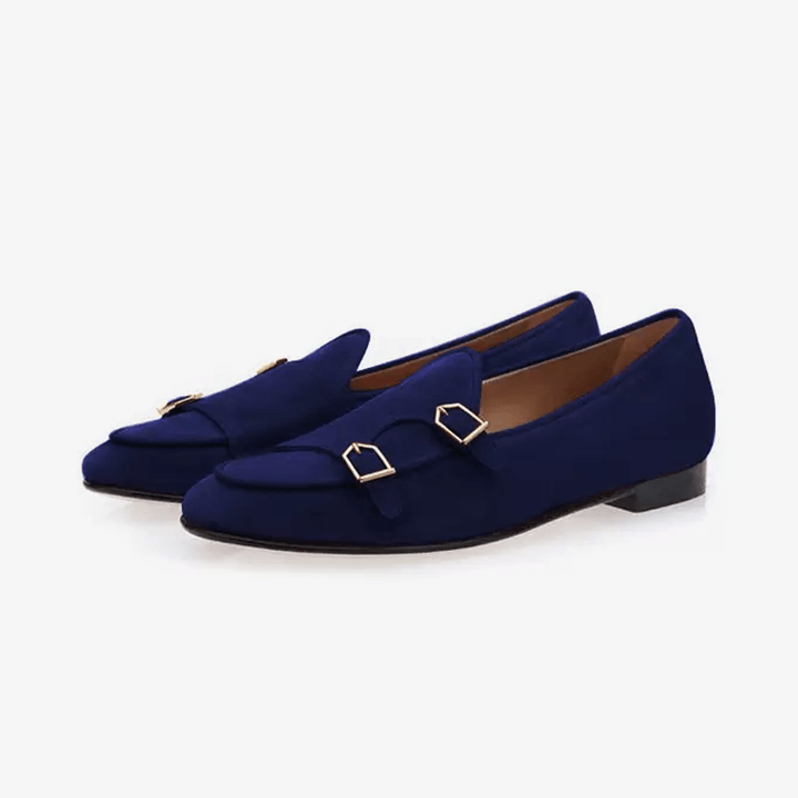 Suede Monk Strap Loafers - ARNO CONTI