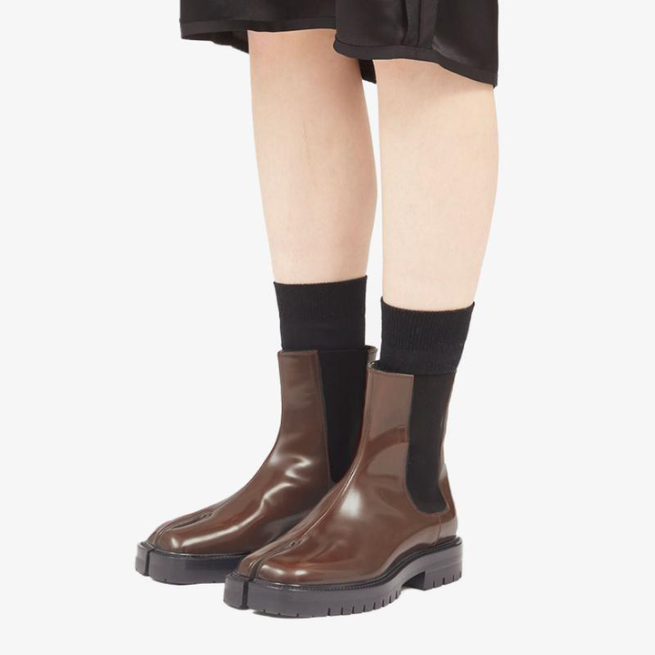 Claret Leather Slip-On Boots Unisex - ARNO CONTI