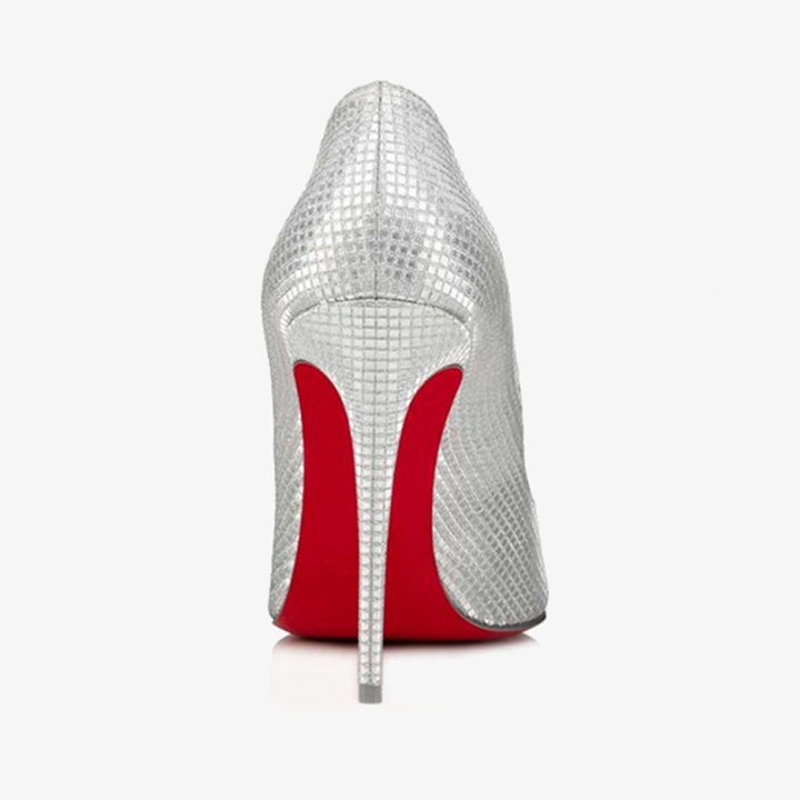 Silver Embossed Sequin Pumps ￡? alow-cut vamp - ARNO CONTI