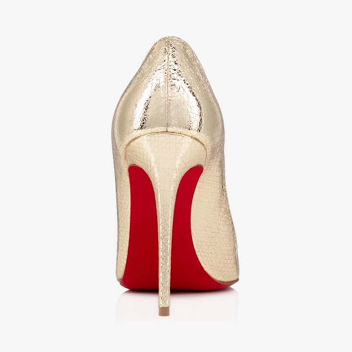 Silver Metallic Embossed Patent Leather Pump - ARNO CONTI