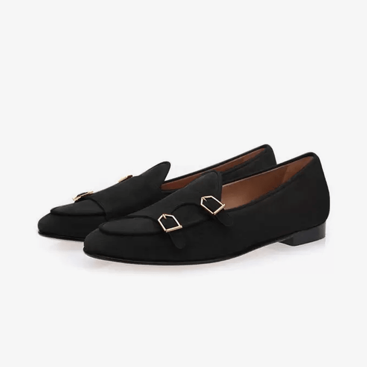 Suede Monk Strap Loafers - ARNO CONTI