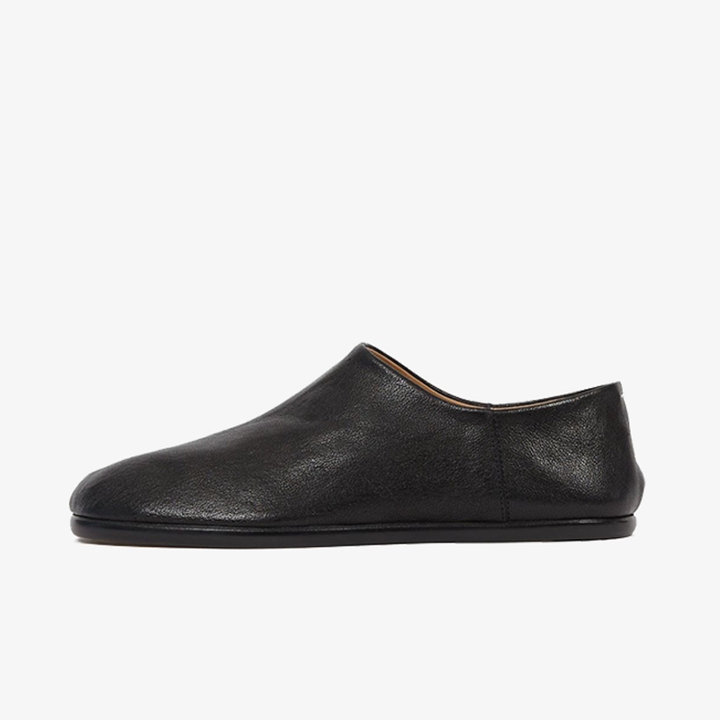 Black Slip-On Leather Loafers Unisex - ARNO CONTI
