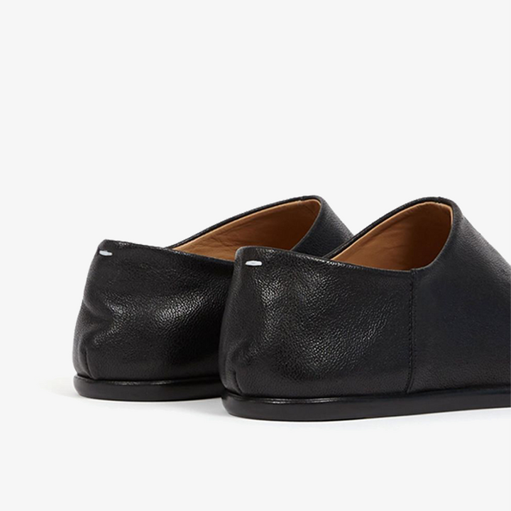 Black Slip-On Leather Loafers Unisex - ARNO CONTI