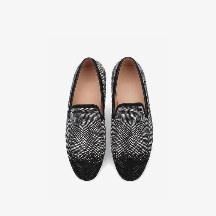 Loafer Black& Silver Crystal Rhinestones - ARNO CONTI