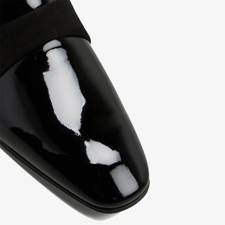Sleek Black Patent Leather Loafers - ARNO CONTI