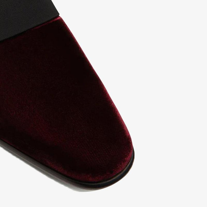 Regal Burgundy Velvet Loafers - ARNO CONTI