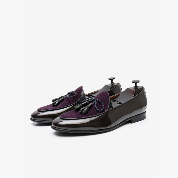 Patent Leather Tassel Loafers - ARNO CONTI