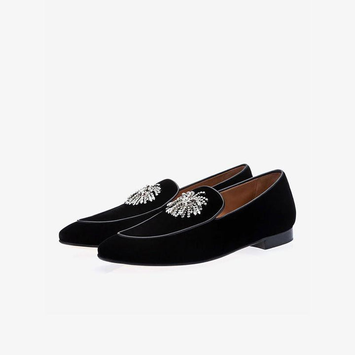 Black Suede Loafers Round Toe - ARNO CONTI