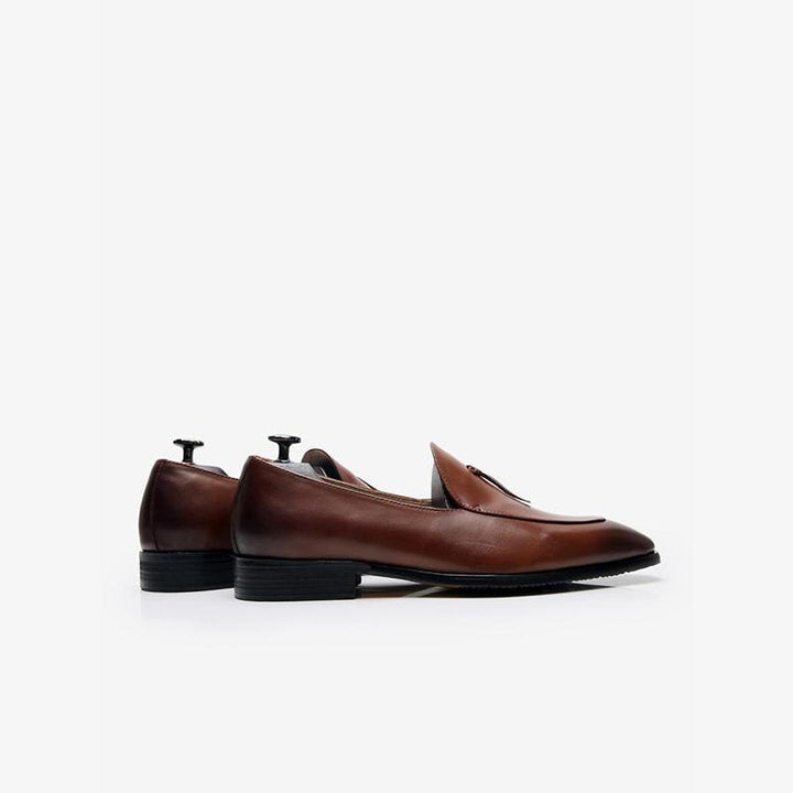 Cowhide Slip-On Loafer Shoes - ARNO CONTI