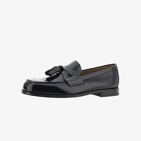 Round Toe Tassel Leather Flat Loafers - ARNO CONTI