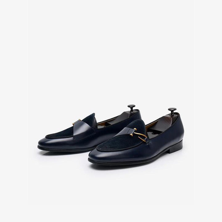 Polished Leather Tuxedo Loafers - ARNO CONTI