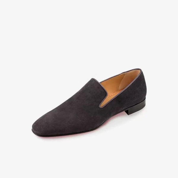 Square Toe Suede Leather Loafer - ARNO CONTI