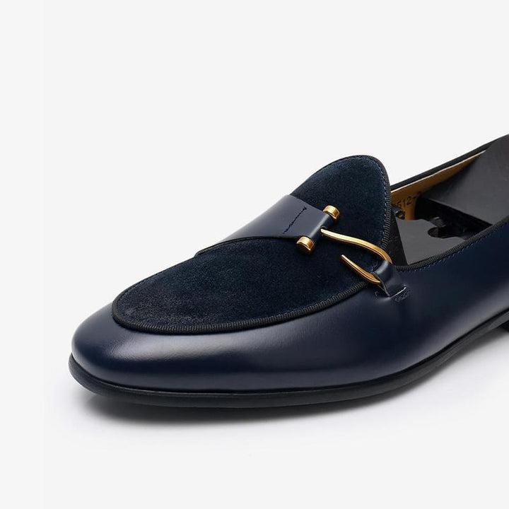 Polished Leather Tuxedo Loafers - ARNO CONTI