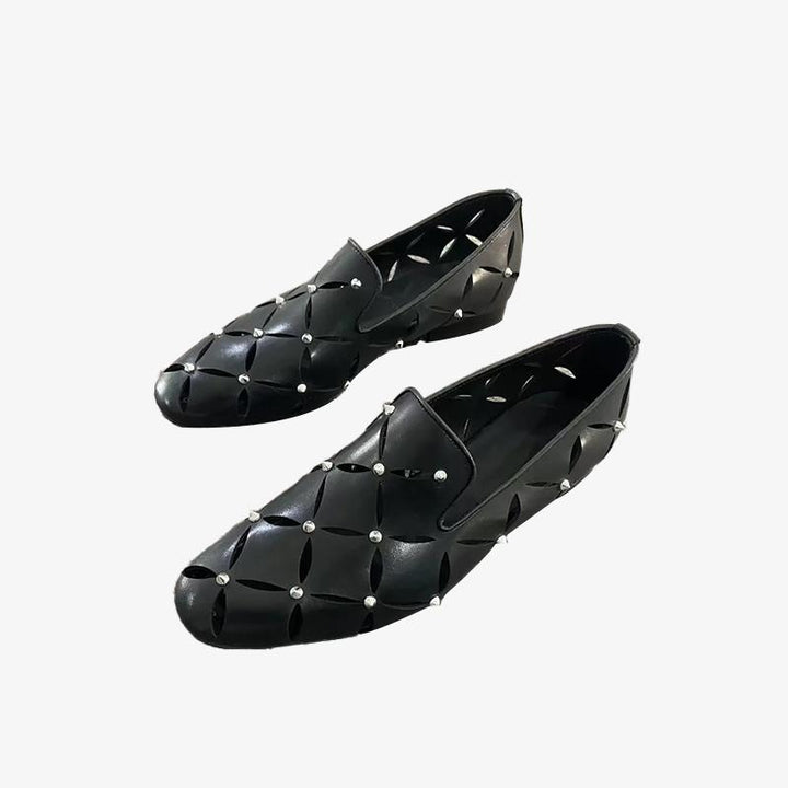 Slip-On Rivets Loafer Shoes - ARNO CONTI