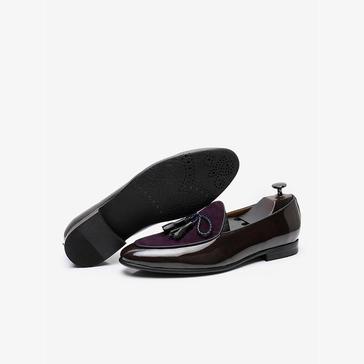 Patent Leather Tassel Loafers - ARNO CONTI