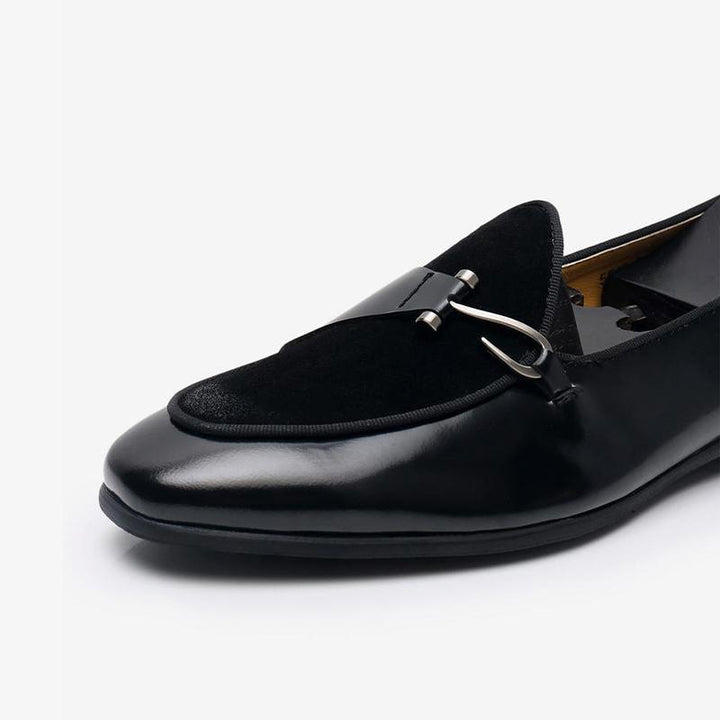Polished Leather Tuxedo Loafers - ARNO CONTI