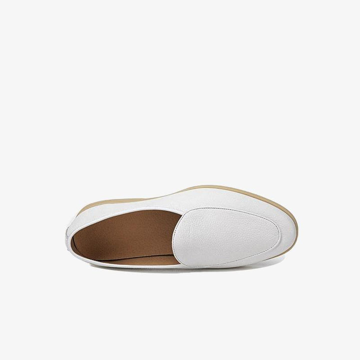 Slip-On Round Toe Cowhide Shoes - ARNO CONTI