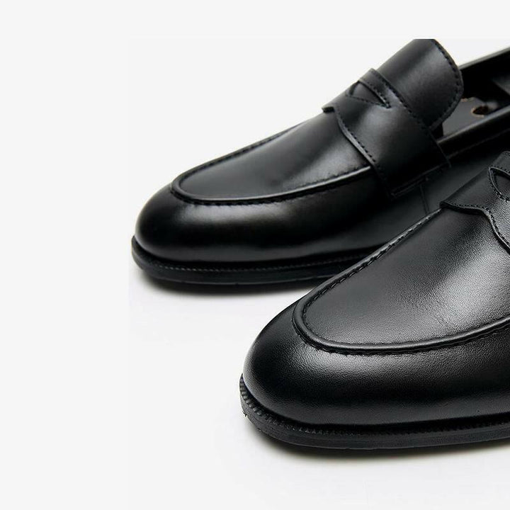 Black Round Toe Loafers - ARNO CONTI