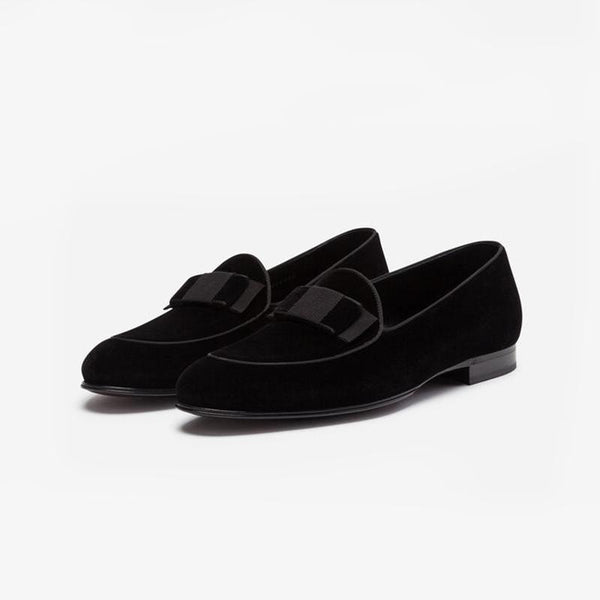 Tuxedo Velvet Loafers Tie Dress Shoes - ARNO CONTI