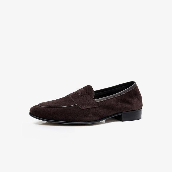 Classic Suede Penny Loafers - ARNO CONTI