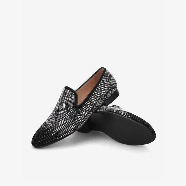 Loafer Black& Silver Crystal Rhinestones - ARNO CONTI