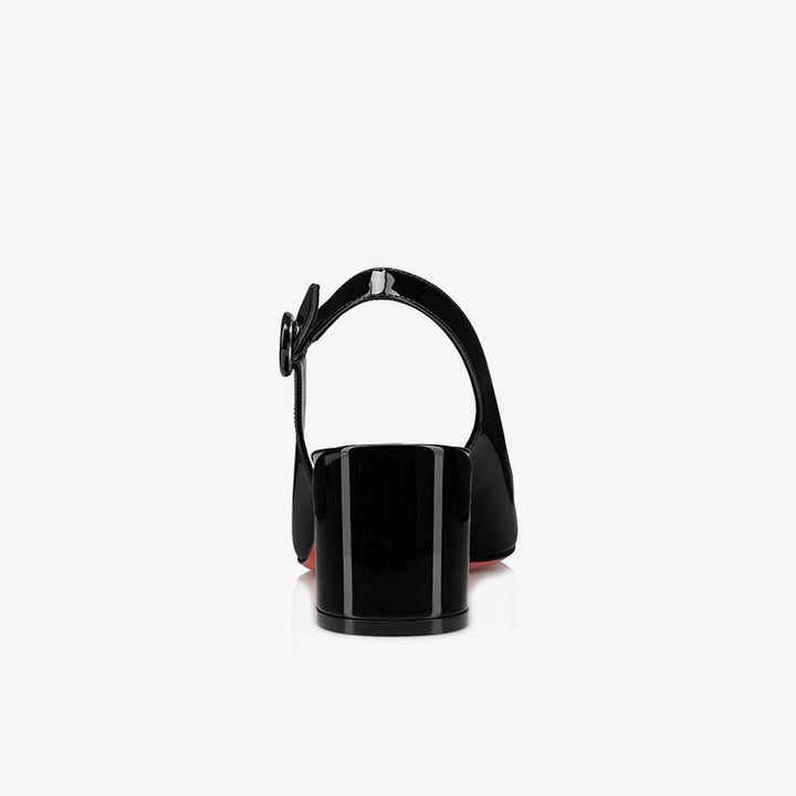 Refined Black Patent Leather Pumps with Slanted - ARNO CONTI