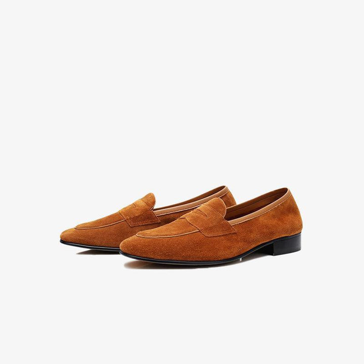 Classic Suede Penny Loafers - ARNO CONTI