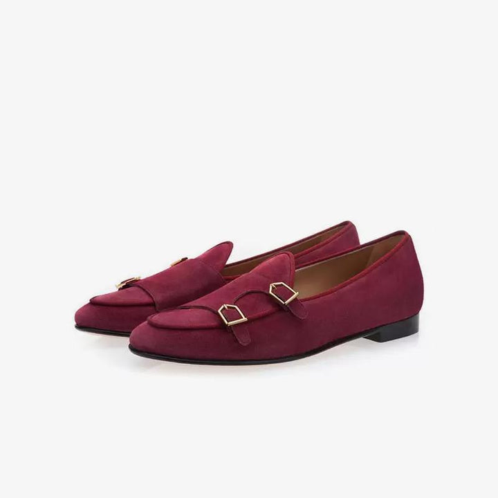 Suede Monk Strap Loafers - ARNO CONTI
