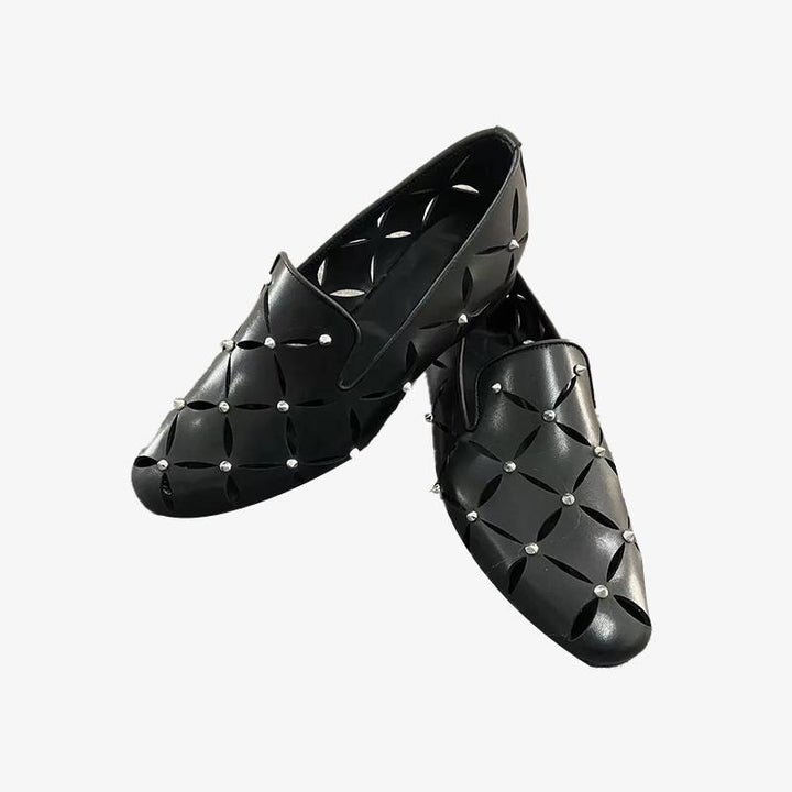 Slip-On Rivets Loafer Shoes - ARNO CONTI
