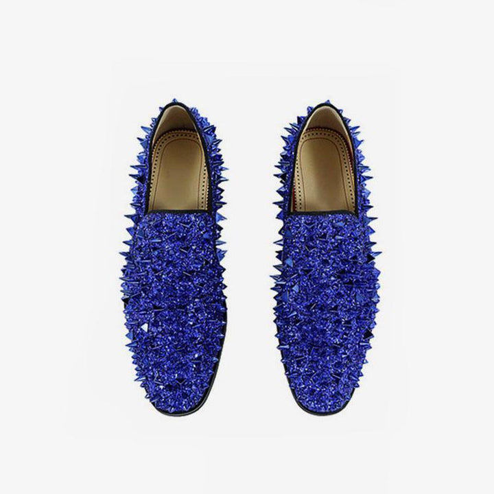 Mens Spike Loafers shoes Glitter - ARNO CONTI
