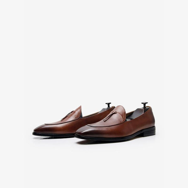Cowhide Slip-On Loafer Shoes - ARNO CONTI