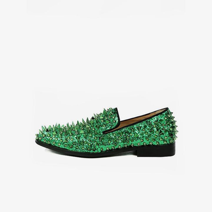 Mens Spike Loafers shoes Glitter - ARNO CONTI