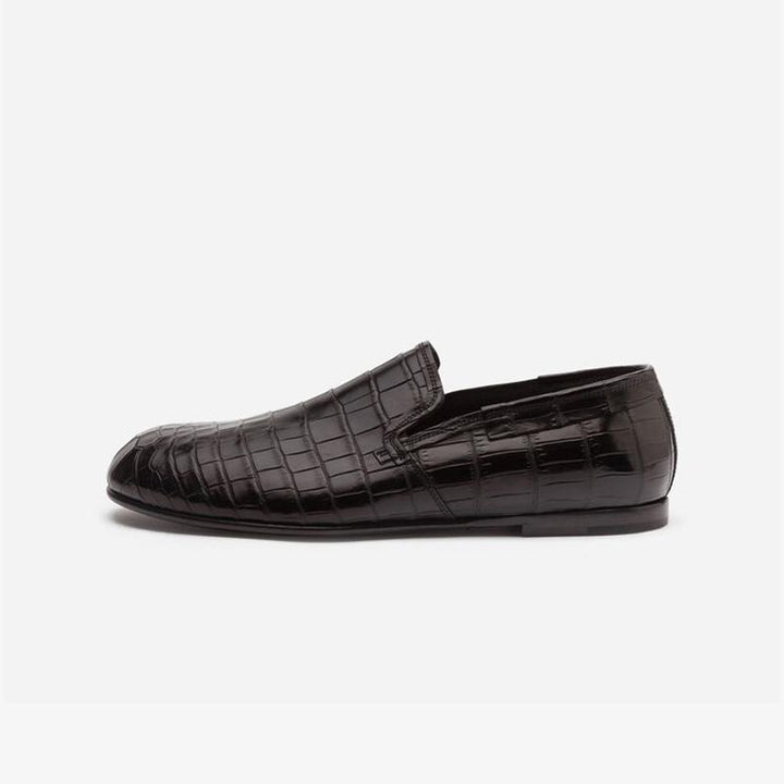 Calf Croc-Embossed Loafers Men Slip-on - ARNO CONTI
