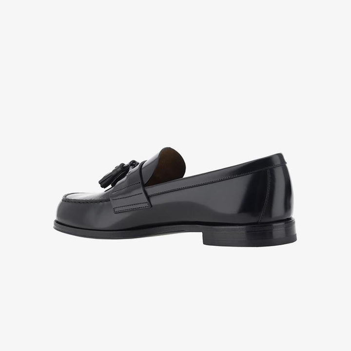 Round Toe Tassel Leather Flat Loafers - ARNO CONTI