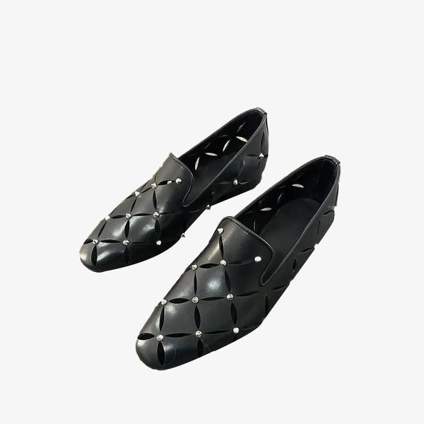 Slip-On Rivets Loafer Shoes - ARNO CONTI