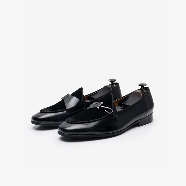 Polished Leather Tuxedo Loafers - ARNO CONTI