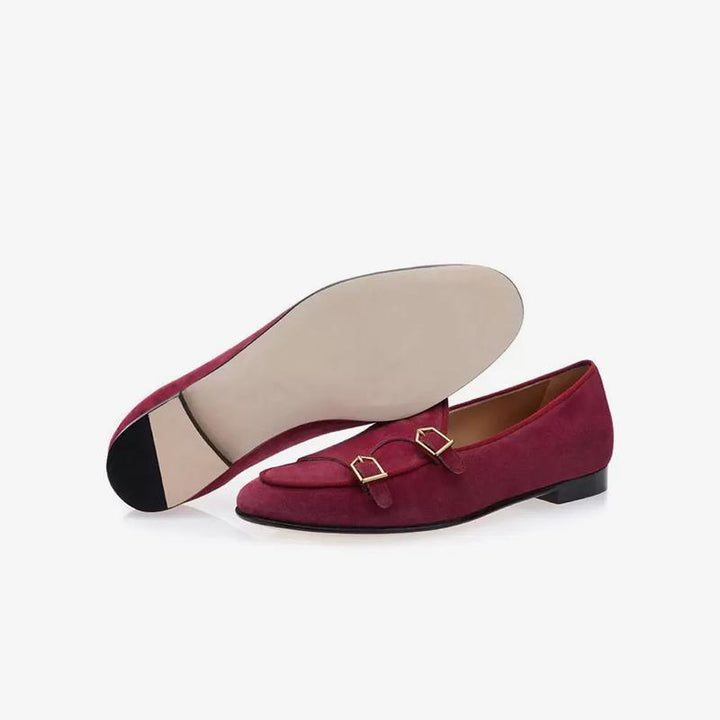 Suede Monk Strap Loafers - ARNO CONTI