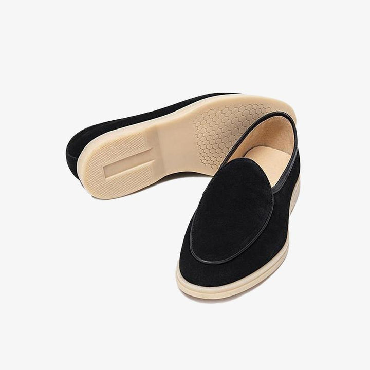 Slip-On Round Toe Cowhide Shoes - ARNO CONTI