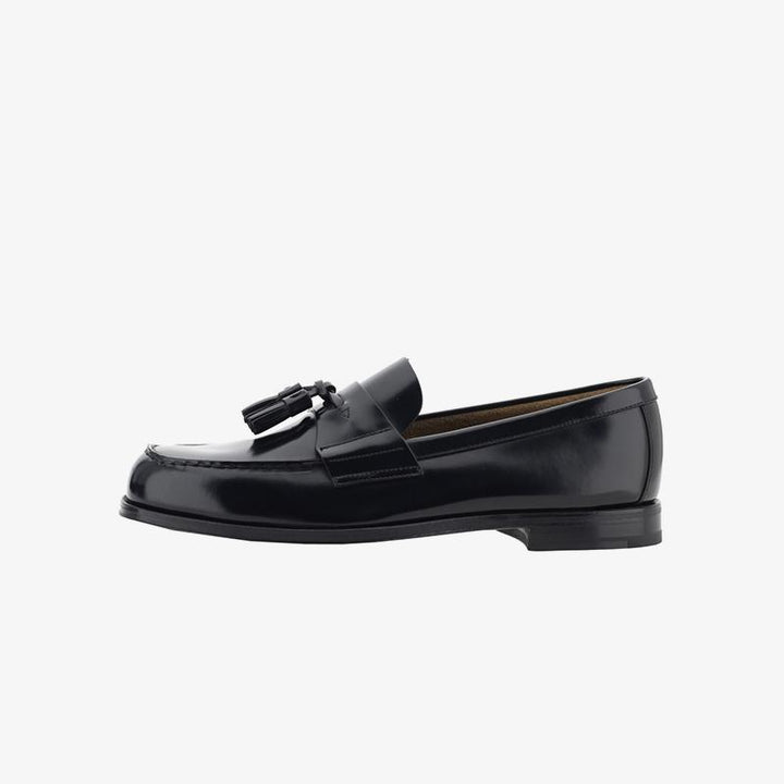 Round Toe Tassel Leather Flat Loafers - ARNO CONTI
