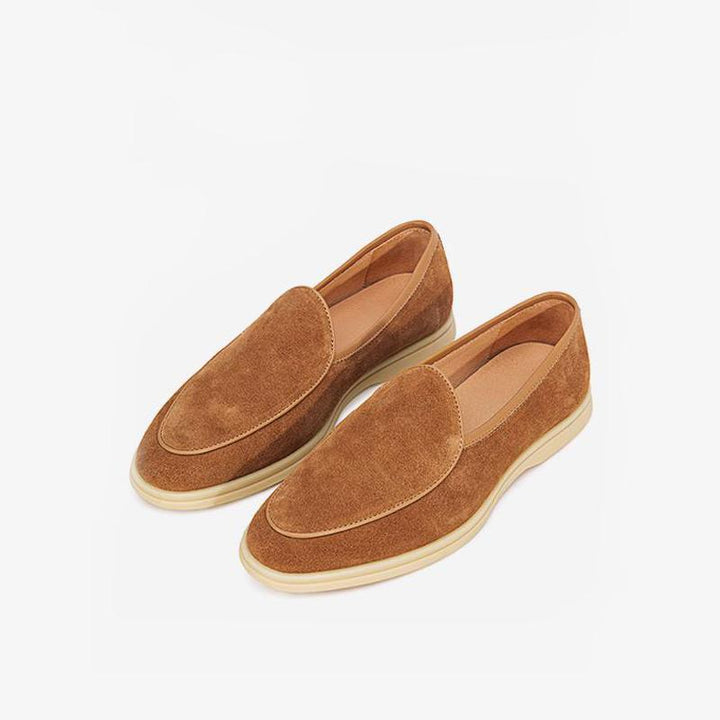 Slip-On Round Toe Cowhide Shoes - ARNO CONTI