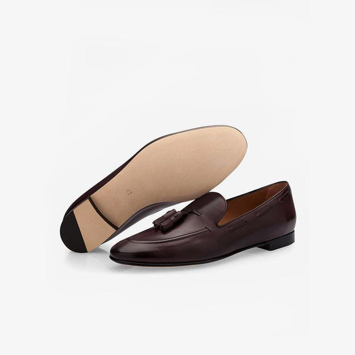 Refined Leather Tassel Loafers - ARNO CONTI