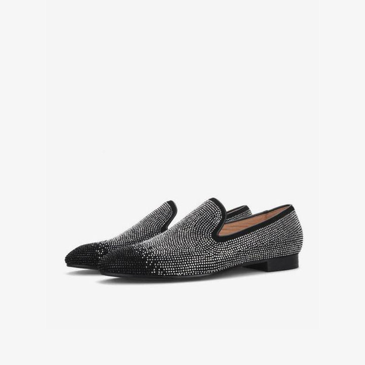 Loafer Black& Silver Crystal Rhinestones - ARNO CONTI