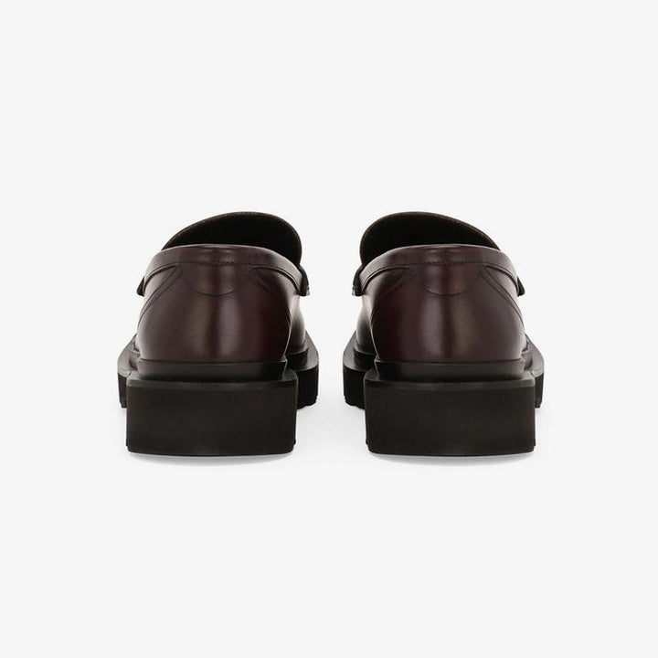 Brown Chunky Sole Penny Calf Loafer - ARNO CONTI