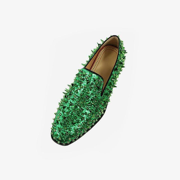 Mens Spike Loafers shoes Glitter - ARNO CONTI