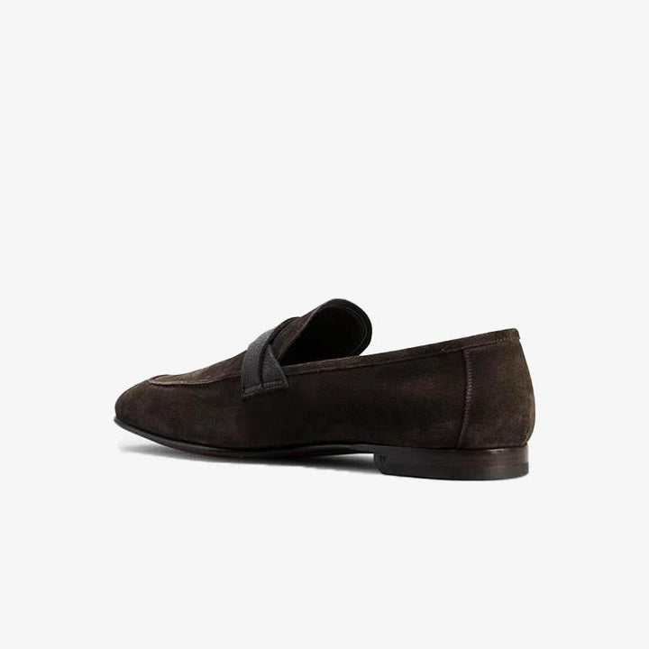 Twisted Suede Penny Loafers - ARNO CONTI