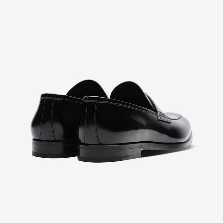 Penny Polished Black Leather Loafer - ARNO CONTI