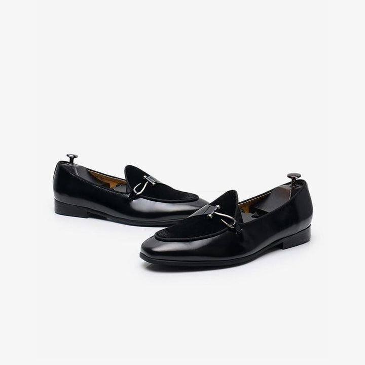 Polished Leather Tuxedo Loafers - ARNO CONTI