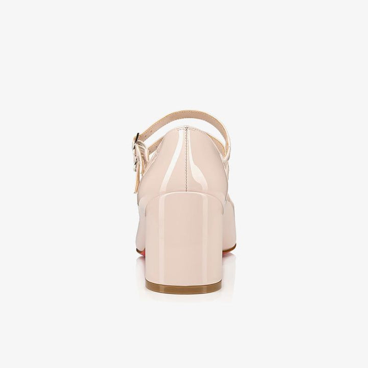 Classic Beige Patent Calfskin Pumps - ARNO CONTI