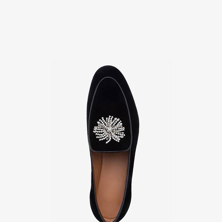 Black Suede Loafers Round Toe - ARNO CONTI
